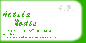 attila modis business card